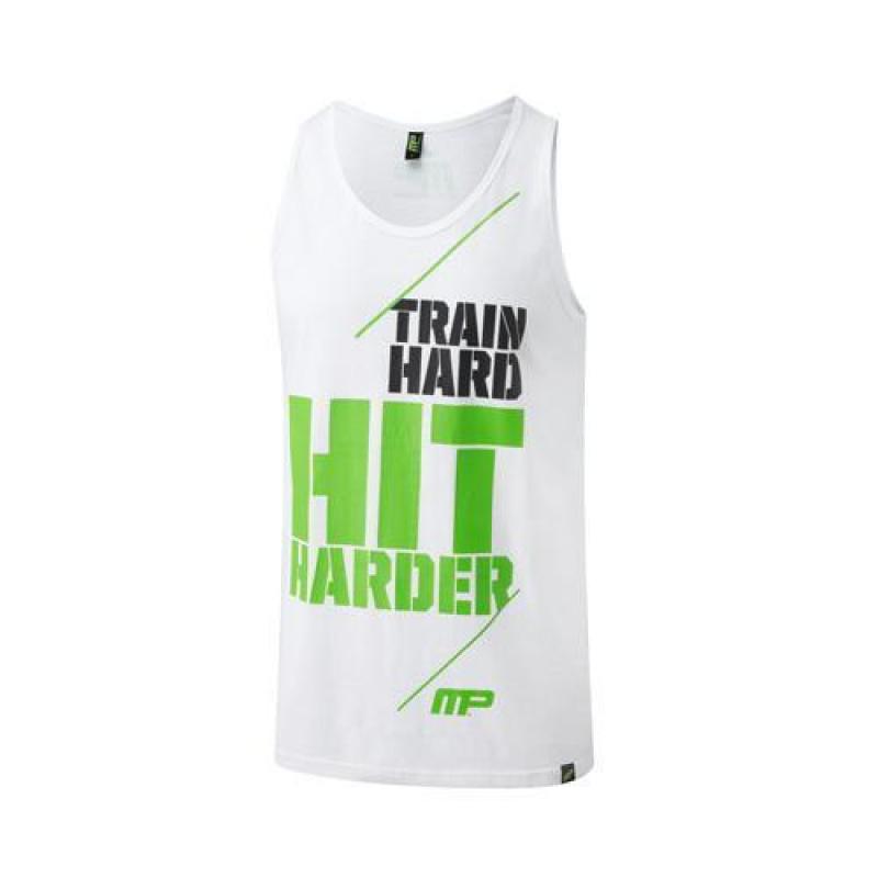 MusclePharm Sportswear Graphic Vest Hit Hard White