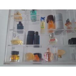 44x31 cm grote spiegeldoos/kast met minatuur parfumflesjes