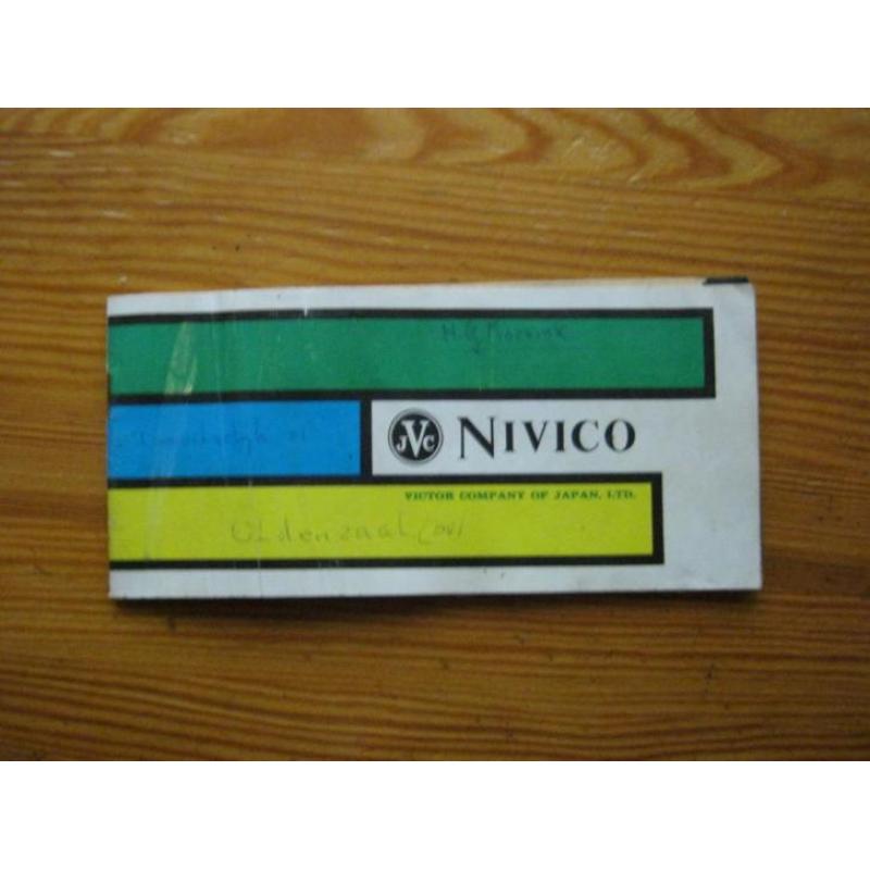 kleine folder JVC Nivico jaren 60