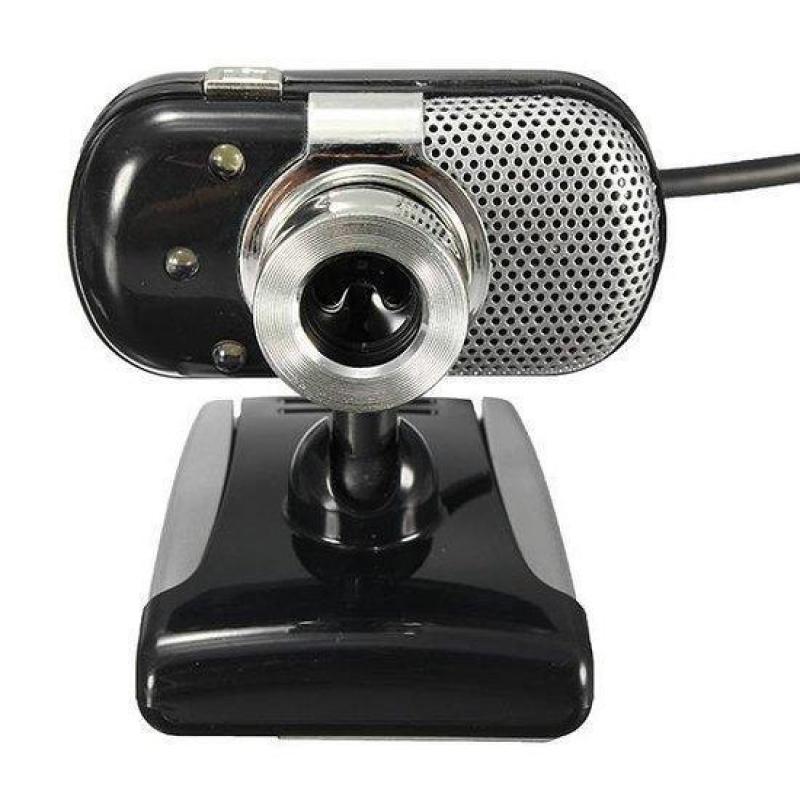 3 LED Lights USB 2.0 HD Mini Webcam with Built-in Microphone