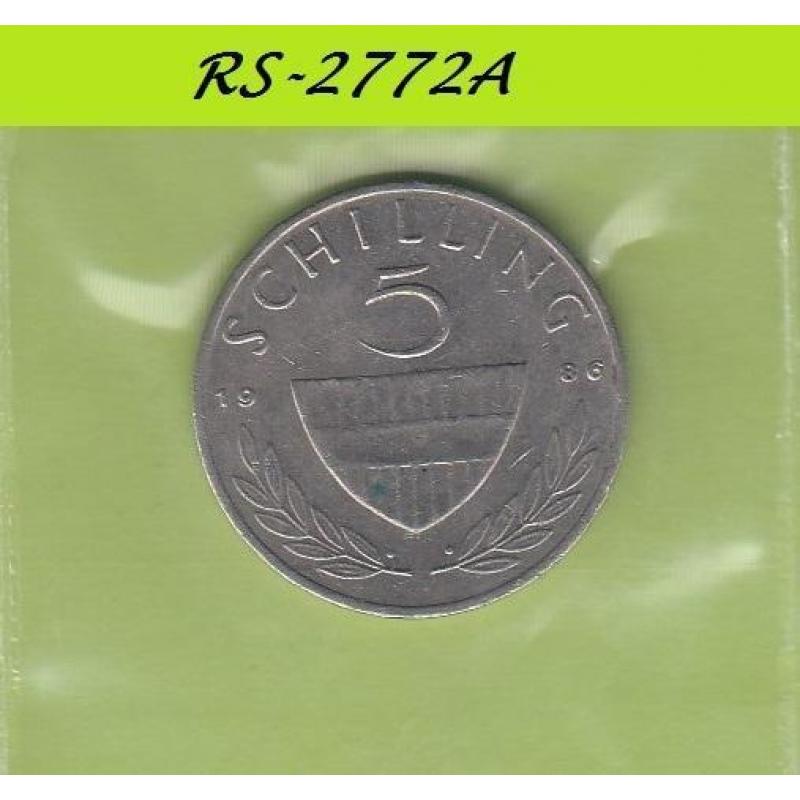 Rs2-2772 austria-oostenrijk 5 shilling 1986 km2889a vf