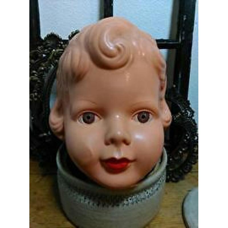 Oude pop roddy poppenkopje Engelse poppen koppen hoofdjes