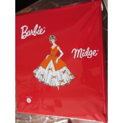 retro vintage Barbie Midge koffer rood lak