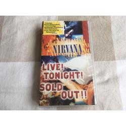 VHS video: Nirvana Live Tonight! Sold out!