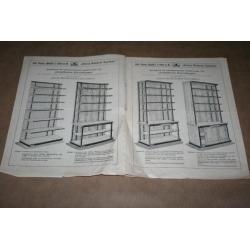Oude prijscourant Boekenkasten/planken ed - ca 1930 !!