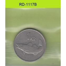 Rd-1117 iceland 1 krone 1981 km27 vf