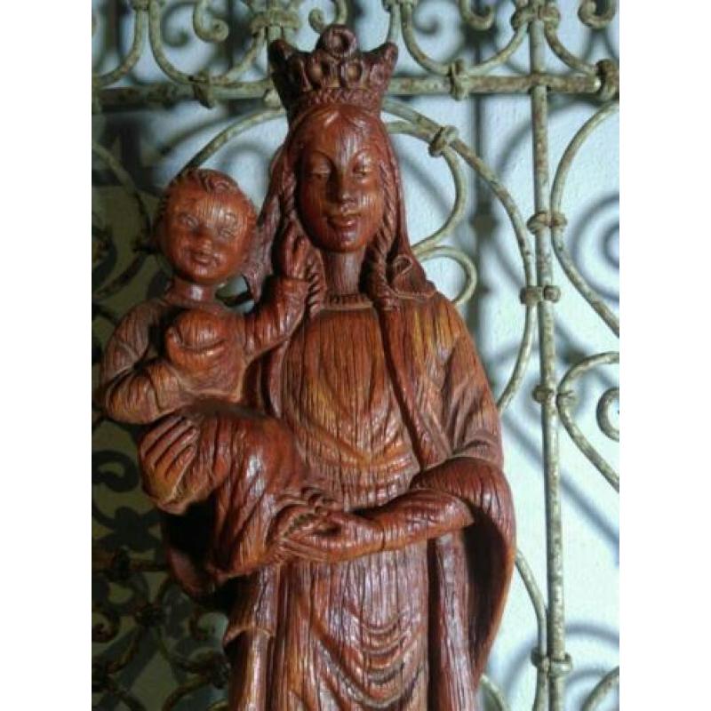 Religieus beeld olv Vlaanderen gips Maria st Rita Joseph oud
