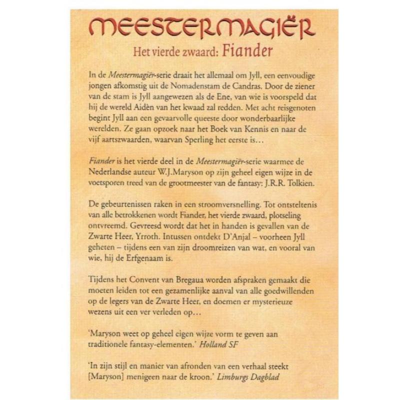 W.J Maryson - Meestermagier - Het vierde zwaard - Fiander