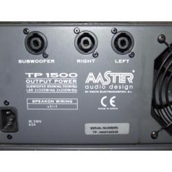 Master audio TP-1500 3-channel amplifier 1x 850W + 2x 375W