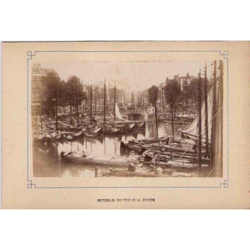 Rotterdam omgeving station schepen ca. 1880