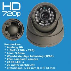 Compleet Pakket: 4 x 1.0MP Camera's 4 kan. DVR incl. 1TB HDD