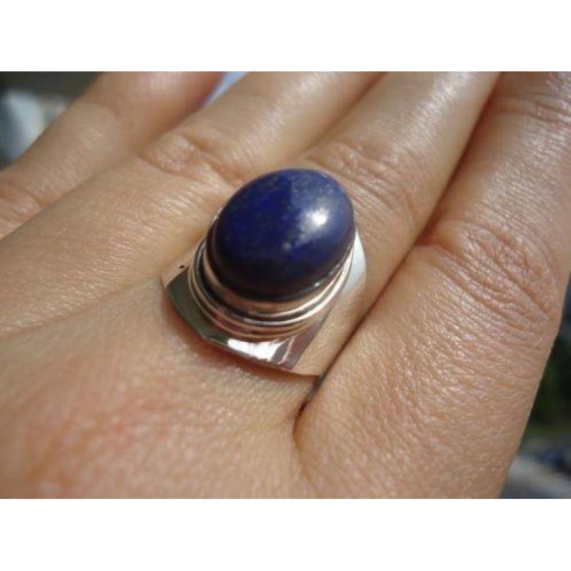 925 zilver ring lapis lazuli lapislazuli maat 18 1/4 Vanoli