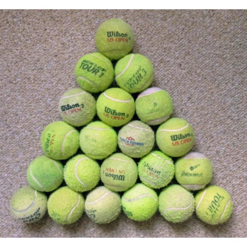 21 tennisballen voor de hond