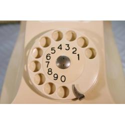 Antieke bakelieten telefoon WIT jr 50-60 GERESTAUREERD ETW