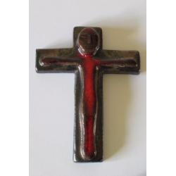 Retro vintage Fat Lava crucifix / kruis met Jezusfiguur