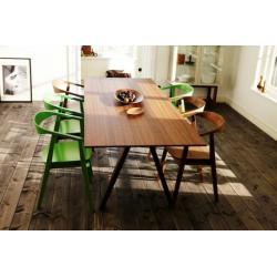Eetkamerstoelen | Stolkholm range IKEA. 3x walnut 3x green