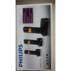 Philips D205 Trio: 3 draadloze telefoons met antwoordapp.