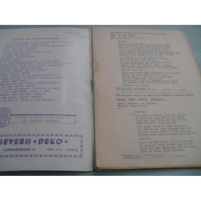Het Zingende Boertje no. 49 Teksten van zangers en zangeres