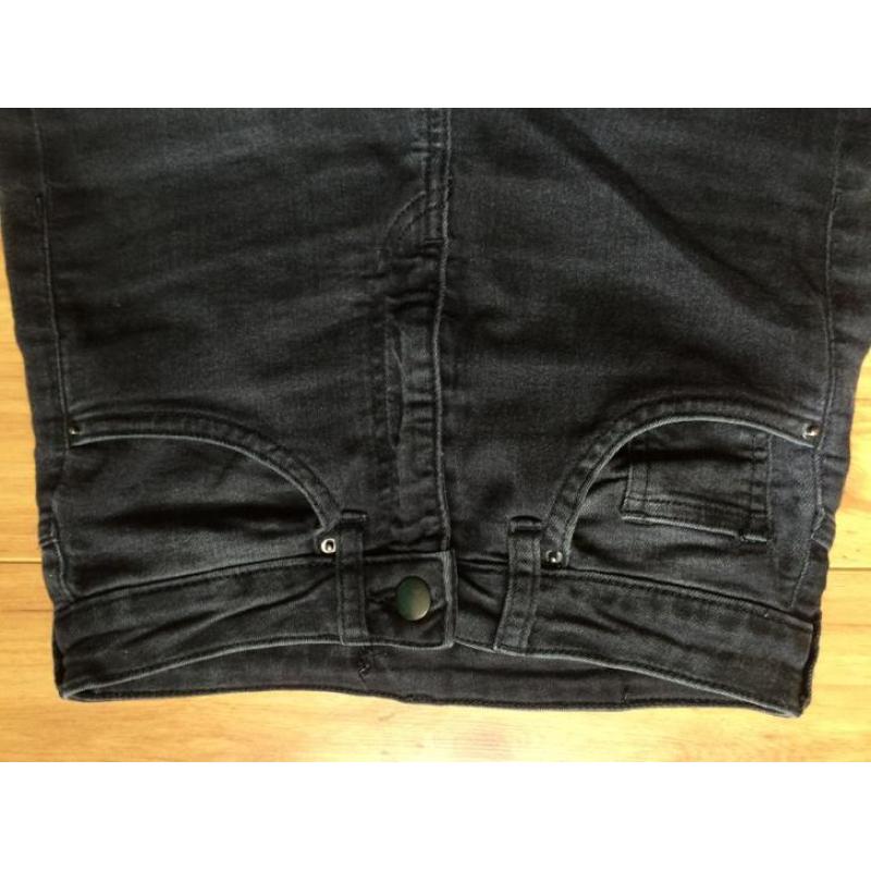 high waisted jeans maat 34 h&m donker grijs