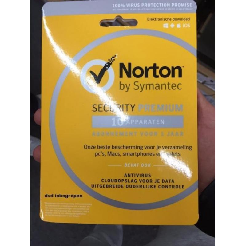 Norton Security Premium 2016 3.0 10 pc's met Licentiesleutel