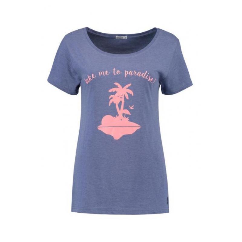 OKE by me T-Shirt Take Me To Paradise in Blauw