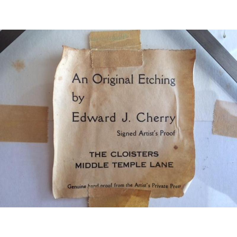 Etsafdruk van Edward J. Cherry