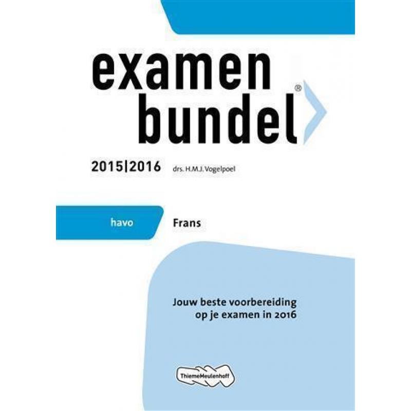 Examenbundel Havo Frans 2015-2016 ISBN 9789006636345