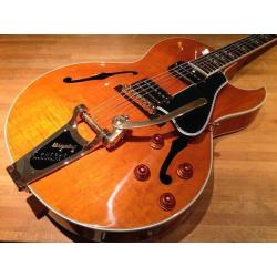 Gibson ES-195 Figured Trans Amber Vintage Gloss + Case + COA