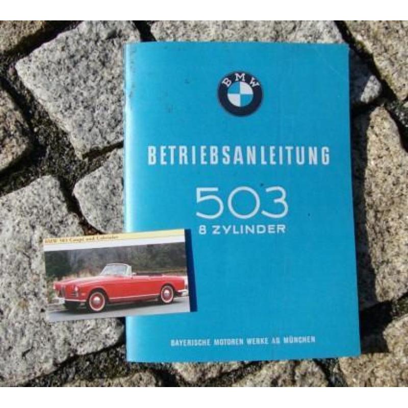 handleiding Betriebsanleitung BMW 503 V8 / 1957