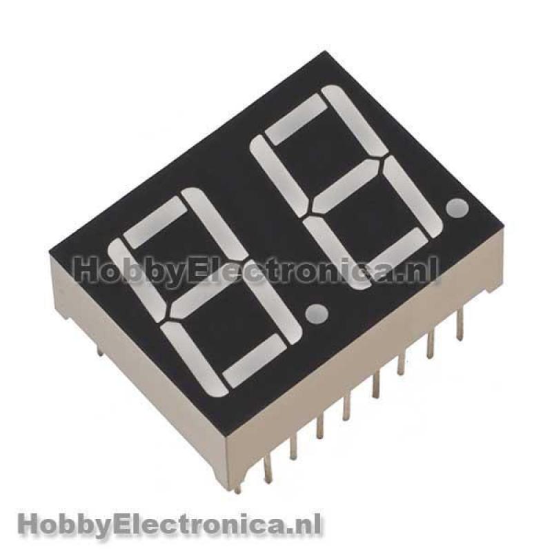 7 Segment 2 digits LED display 0.36inch rood common anode