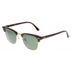 Ray-Ban Clubmaster RB3016 W0366 - Zonnebril - Bruin/Groen 51