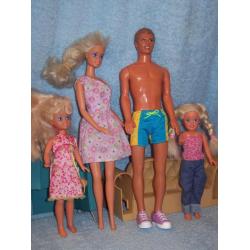 BArbie Mattel + KEN + 2 Kids