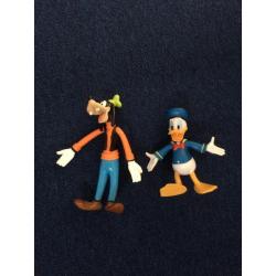 Rubberen figuren: Donald en Goofy