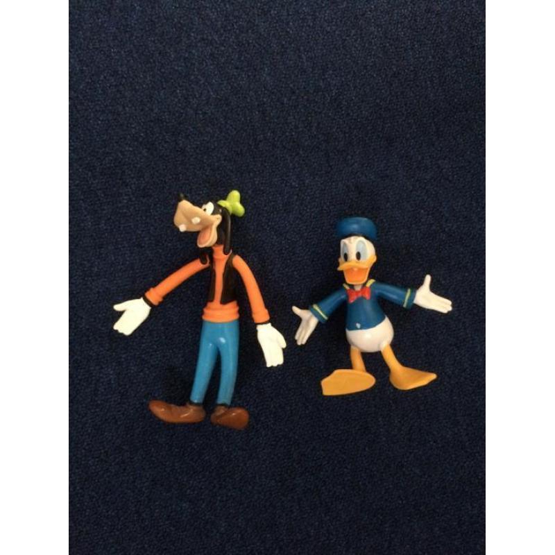 Rubberen figuren: Donald en Goofy