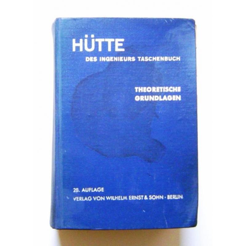 1955 HUTTE das Ingenieurs Taschenbuch Hardcover