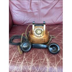Rode koperen telefoon - vintage