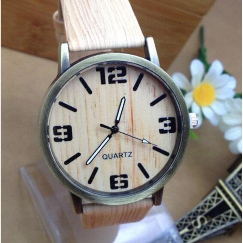 Retro houten horloge leuke houten stijl horloges in verschil