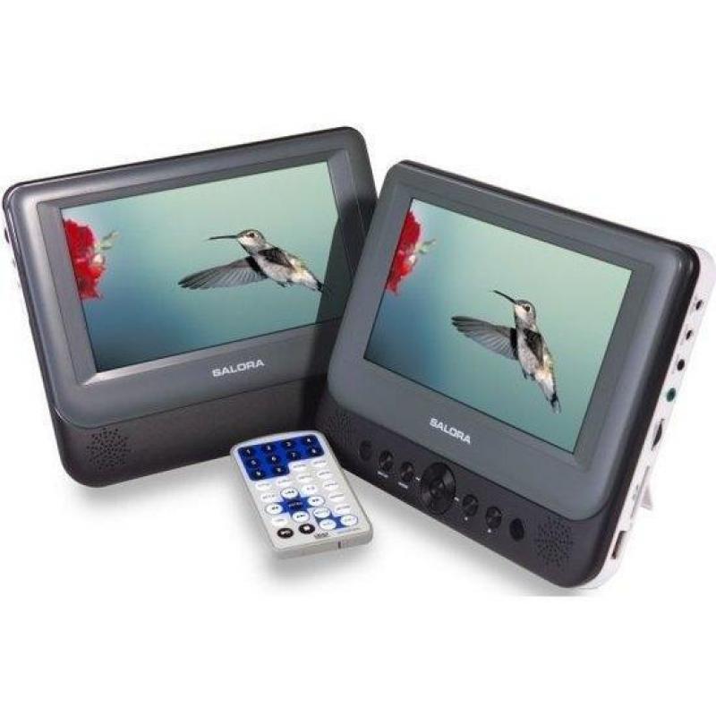 Salora DVP7048TWIN - Portable DVD-speler met 2 schermen -...