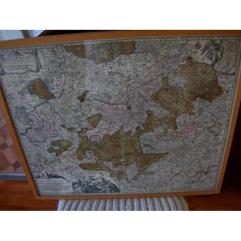 Een heel gave en oude landkaart vermoedelijk Duitsland.