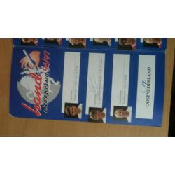 Collectors item handtekeningen kaart fc twente seizoen 96/97