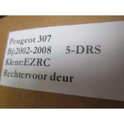 Peugeot 307 2002/2008 5drs Deur Rechtsvoor kleur EZRC
