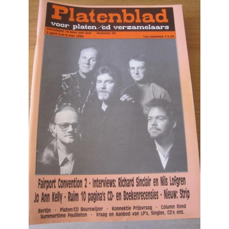 Platenblad 1x 1993, jaargang 1994, 1995, 1996