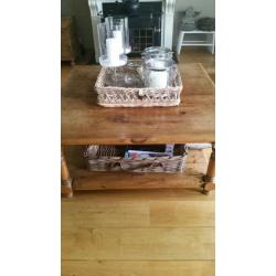 brocant stoere salontafel met oude eiken vloer planken