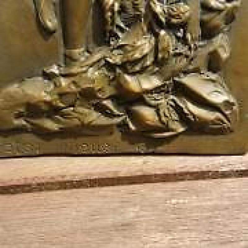 Pracht van een Bronzen plaquette