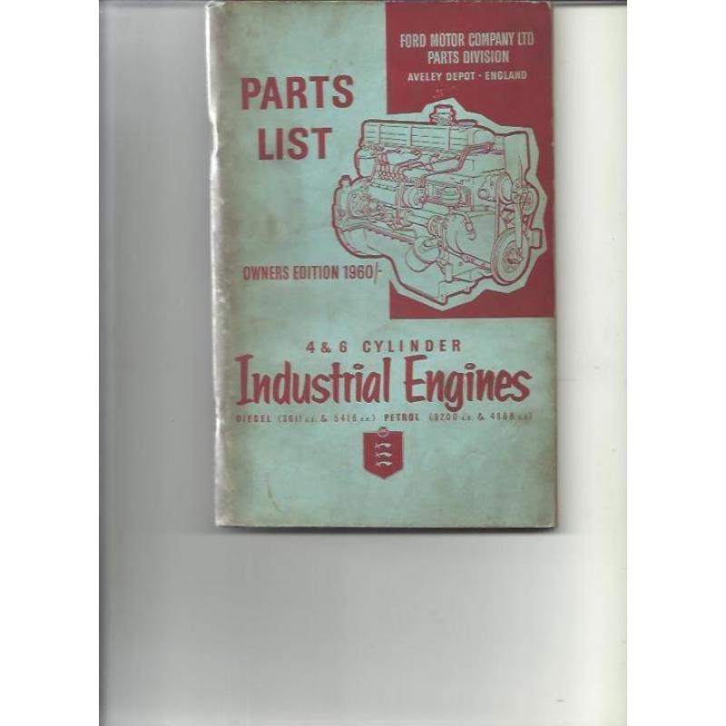 onderdelenboek Ford 4 and 6 cilinder Industrial Engines