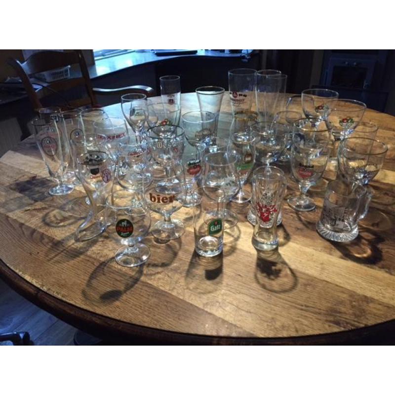 35 verschillende bierglazen