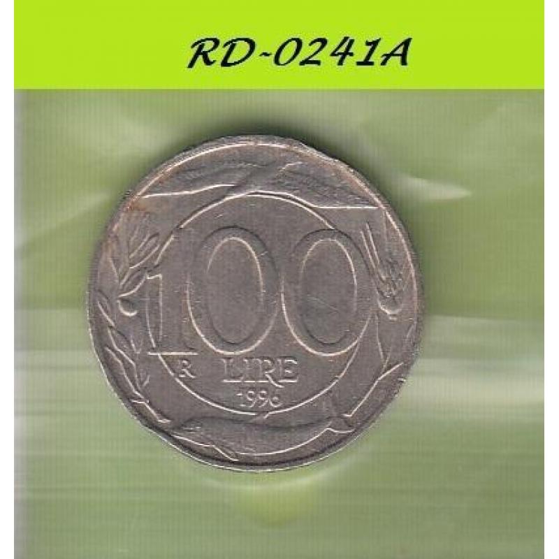 Rd2-0241 italy 100 lire 1996 km159 vf