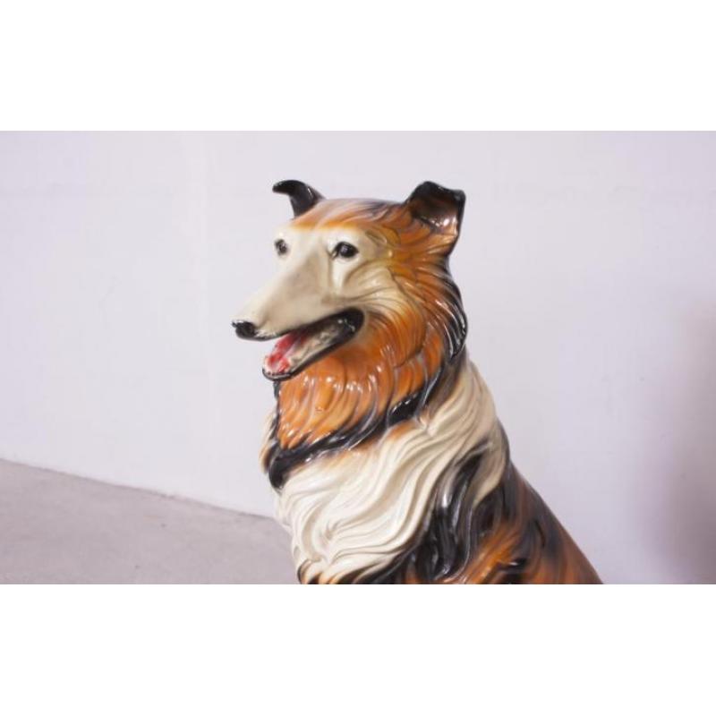 Vintage hollywood regency beeld hond Schotse collie