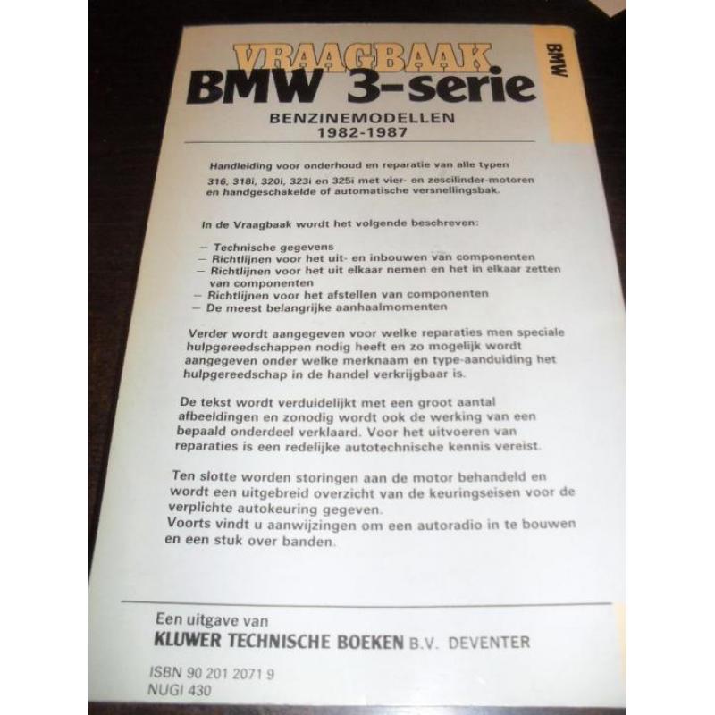 Vraagbaak BMW 3-Serie Benzine 1982-1987 P.H. Olving