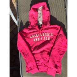 Roze Sweatshirt Abercrombie & Fitch MT M Met Kap
